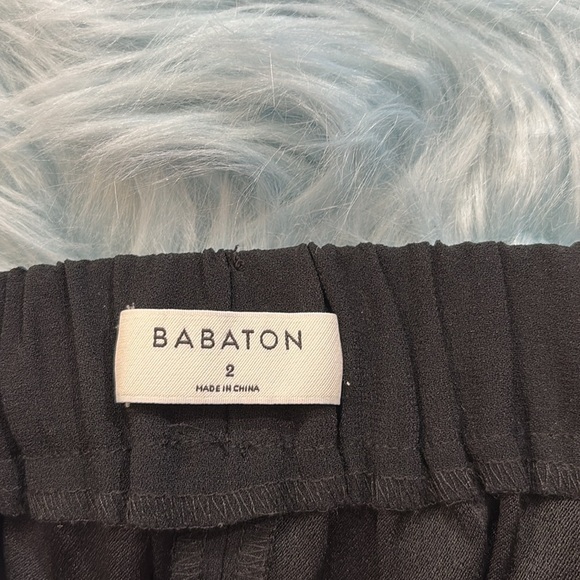 Aritzia Babaton Conan Crop Pants Black White sz 2 - Picture 7 of 9